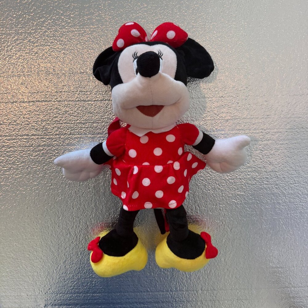 Disney Parks Kid's Minnie Mouse Plush Backpack coin purse 19‎ Inch